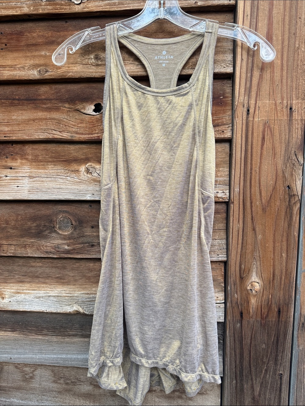 Athleta racerback metallic tank cutout back